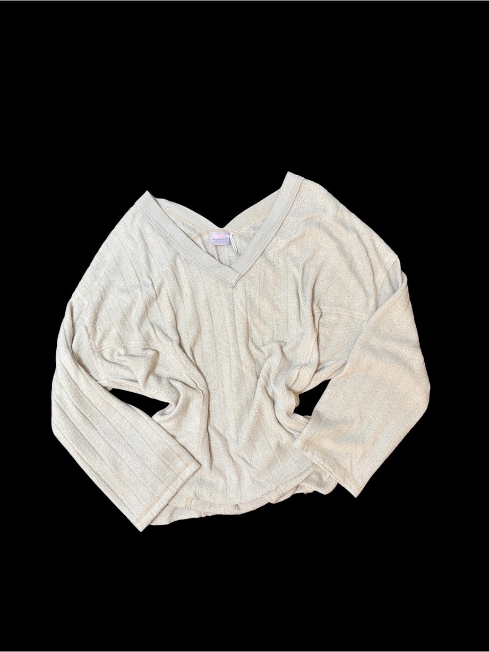 Urban Outfitters Cream Beige V-Neck Sweater Top